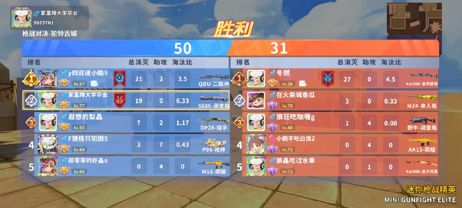 迷你枪战精英九游版